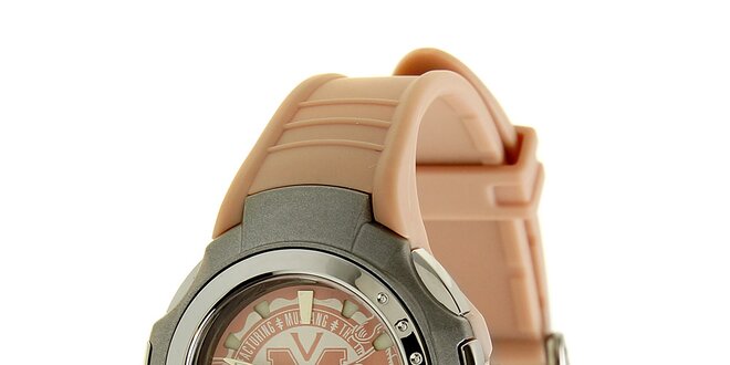 Dámske ružové hodinky Mustang so silikonovým remienkom