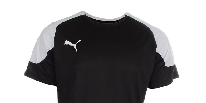 Pánske čierno-biele športové tričko Puma