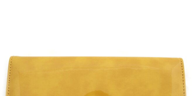 Dámska žltá lesklá peňaženka United Colors of Benetton