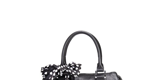 Čierna kurfíková kabelka Belle&Bloom s ozdobnou šatkou