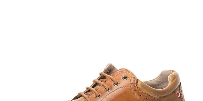 Pánske kožené topánky v hnedej farbe Nobrand