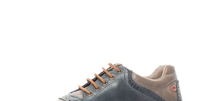 Pánske dvojfarebné kožené topánky Nobrand