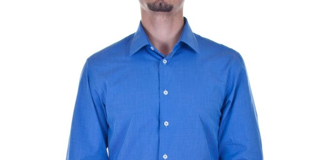 Pánska žiarivo modrá košeľa Calvin Klein