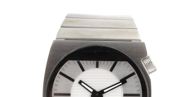 Pánske hodinky z nerezovej ocele s bielym ciferníkom Axcent