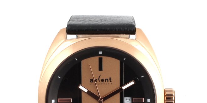 Pánske hodinky s koženým remienkom Axcent