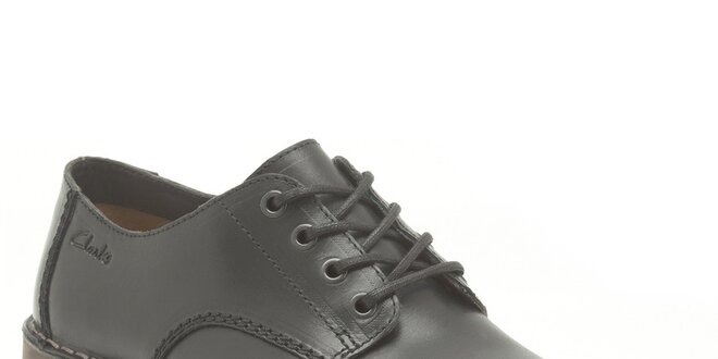 Pánske čierne zaväzovacie topánky Clarks