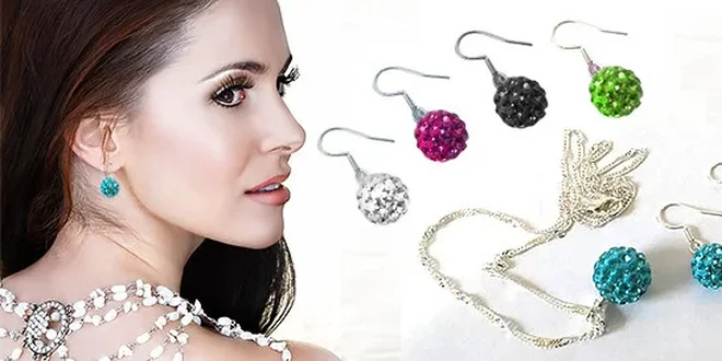 Súprava guľôčky so Swarovski elements