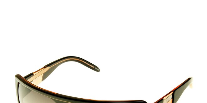 Dámske čierno hnedé slnečné okuliare Axcent s kovovými detailami