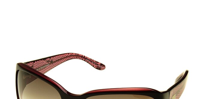 Dámske hnedo-ružové slnečné okuliare Axcent s hadím vzorom