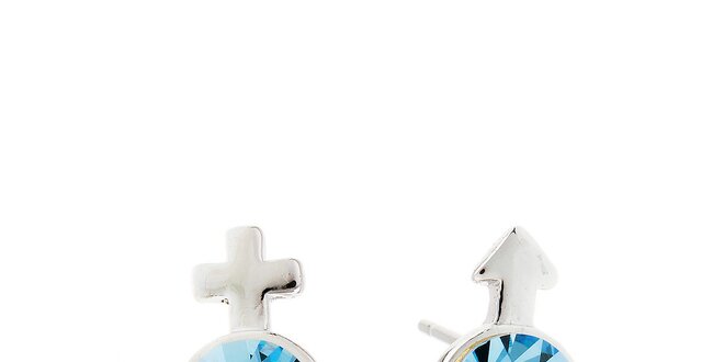 Dámske náušnice s modrými kryštáľmi Fifi Ange