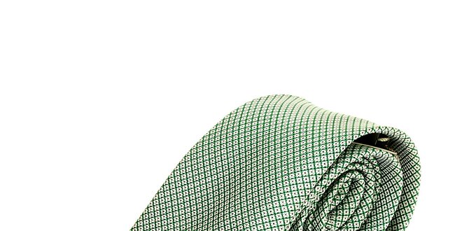 Pánska zelená kravata so vzorkou Roberto Verino
