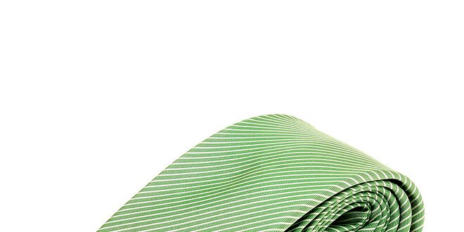 Pánska zelená pruhovaná kravata Roberto Verino.