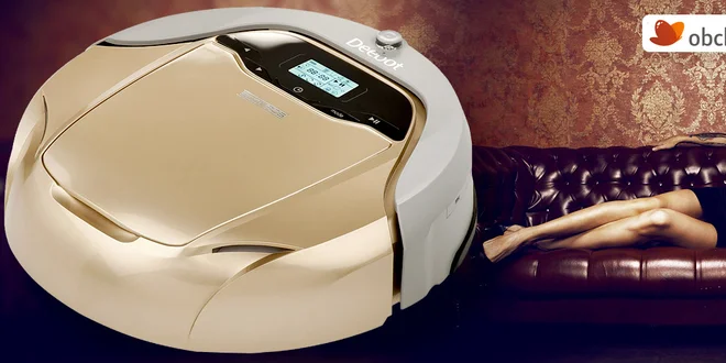 Šikovný robotický vysávač biely či zlatý