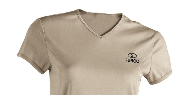 Dámske béžové funkčné tričko s krátkym rukávom Furco
