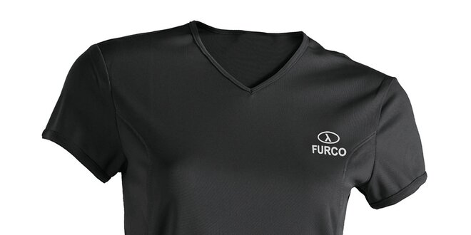 Dámske čierne funkčné tričko s krátkym rukávom Furco
