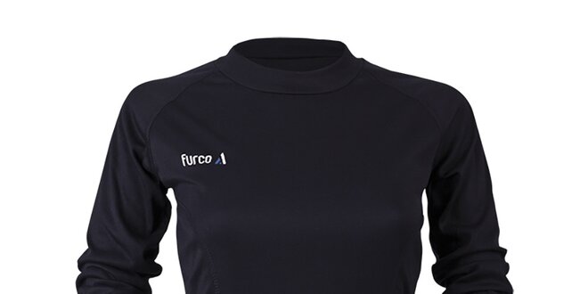 Dámske čierne funkčné tričko s dlhým rukávom Furco