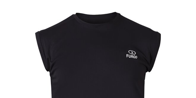 Pánske čierne tričko bez rukávov Furco