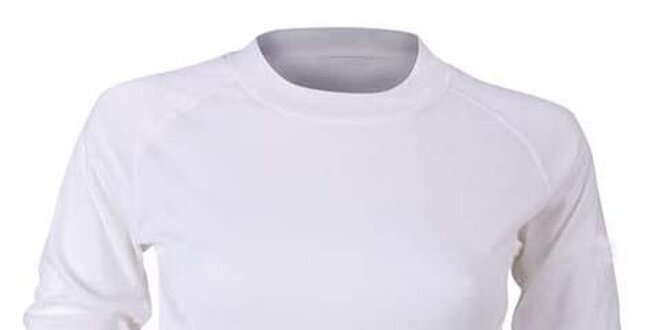 Dámske biele funkčné tričko s dlhým rukávom Furco