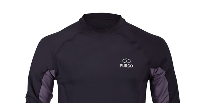 Pánske čierno-šedé termo tričko Furco