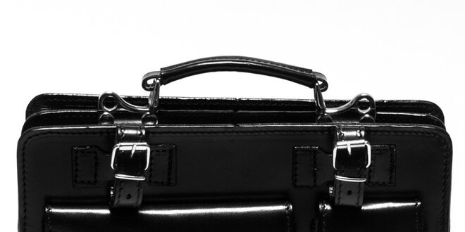 Dámska čierna obdĺžniková kabelka s vreckami Isabella Rhea