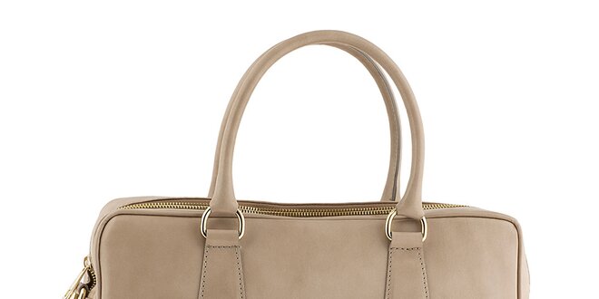 Dámska púdrová kožená kabelka obdĺžnikového tvaru Tina Panicucci