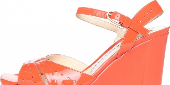 Dámske korálovo ružové pásikové topánky Fratelli Rossetti