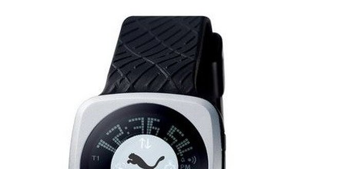 Pánske digitálne hodinky Puma Blockbuster Gents Silver