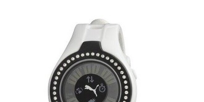 Dámske digitálne hodinky Puma Blockbuster white