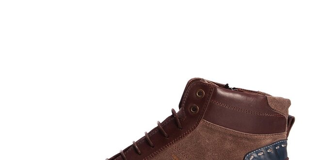 Pánske kožené hnedé topánky Galvanni