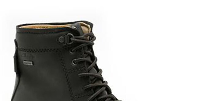 Pánske čierne členkové topánky s gore-texom Clarks