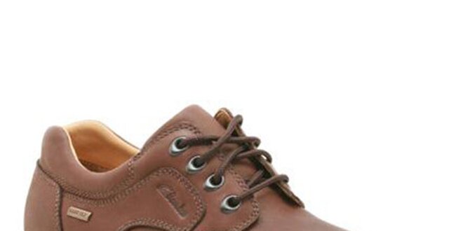 Pánske šnurovacie topánky Clarks - hnedá farba