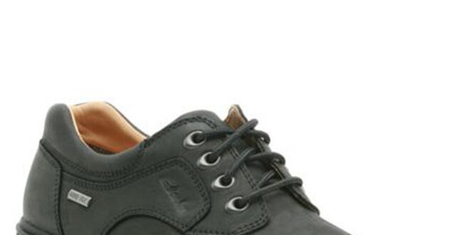 Pánske šnurovacie topánky Clarks - čierna farba