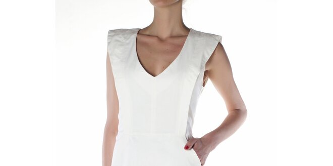 Dámske biele púzdrové šaty Gene