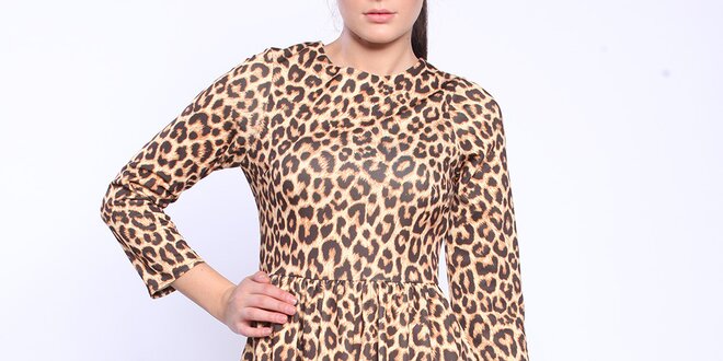 Dámske šaty s leopardím vzorom Melli London