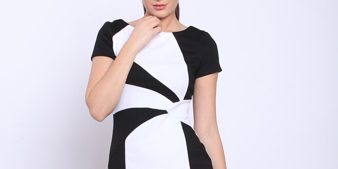 Dámske čierno-biele šaty Melli London