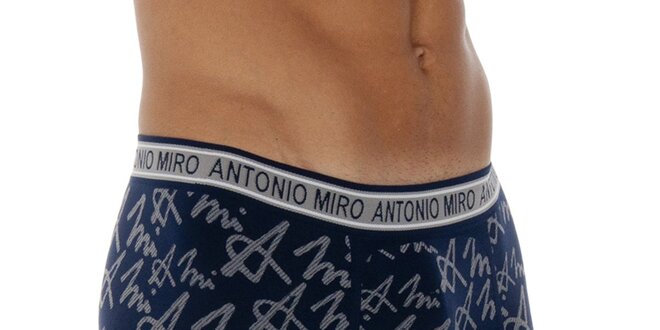 Pánske modré vzorované boxerky Antonio Miro