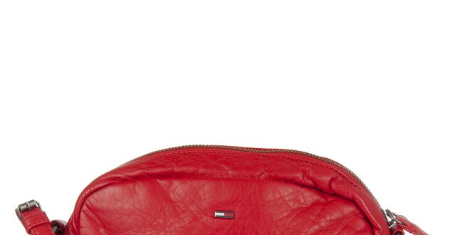 Dámska červená kabelka s dekoratívnym prešívaním Tommy Hilfiger