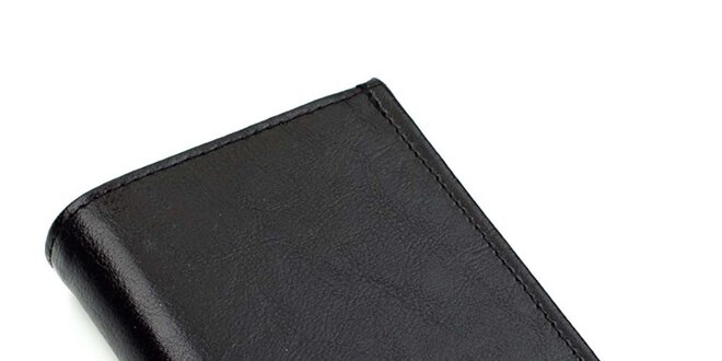 Pánska kožená peňaženka v čiernej farbe Solier