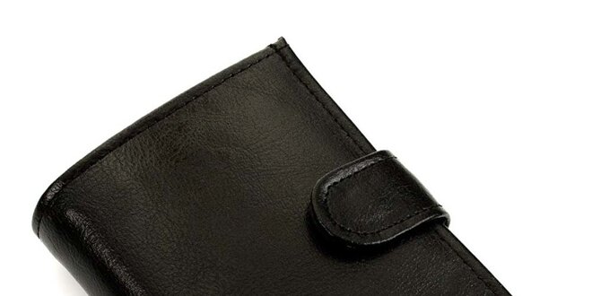 Pánska čierna kožená peňaženka Solier