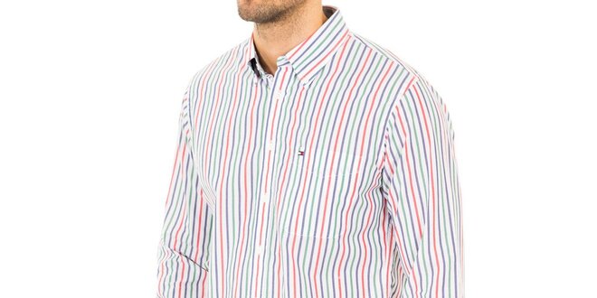 Pánska farebne pruhovaná košeľa Tommy Hilfiger