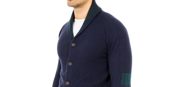 Pánsky modrý sveter s gombíkmi Tommy Hilfiger