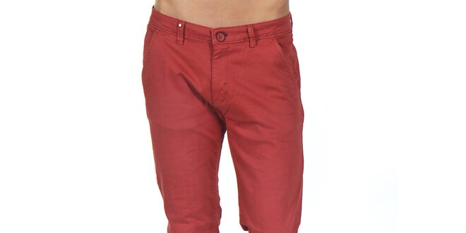 Pánske nohavice v červenej farbe Giorgio Di Mare