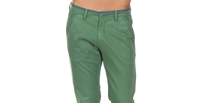 Pánske nohavice v zelenej farbe Giorgio Di Mare