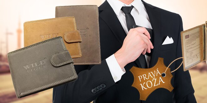 Elegantné pánske peňaženky z pravej kože