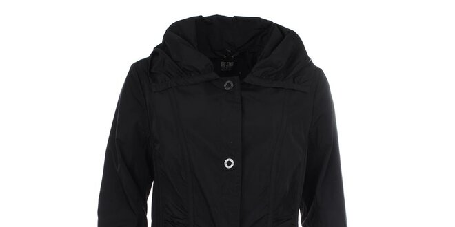 Dámsky ľahký kabát s vreckami v čiernej farbe Big Star