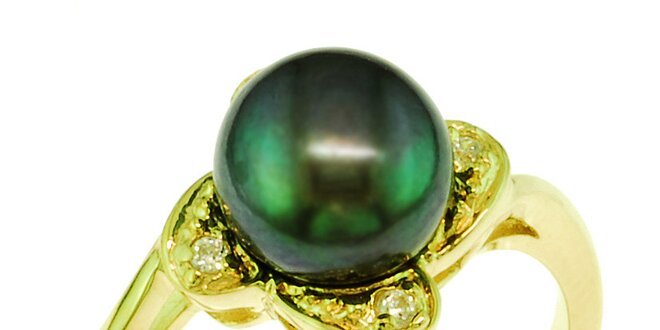 Zelený perlový prsteň Orchira