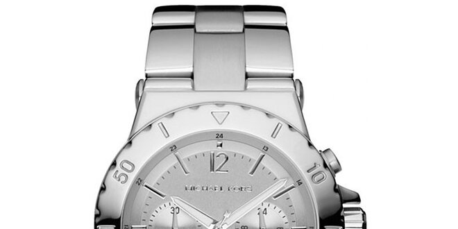 Dámske hodinky s chronografom Michael Kors - strieborná farba
