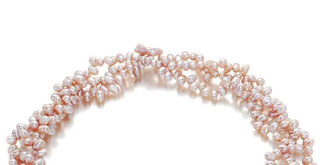 Ružový perlový náhrdelník Orchira