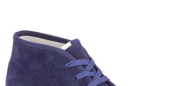 Dámske fialové šnúrovacie semišové topánky Clarks