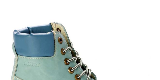 Dámske šnúrovacie členkové topánky vo svetlo modrej farbe Destroy